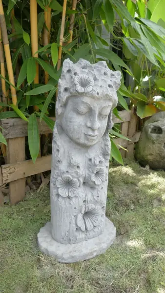 Artikelbild 2 des Artikels “Jadoo - Buddha Gesicht, Relief Baum, 80cm H | Steinguss “